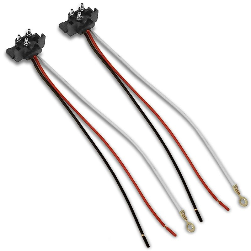 2xWiring Harness Right Angle Double Contact 9" 3 Prong Signal Tail Light Pigtail-Truck & Trailer Parts-BuildFastCar