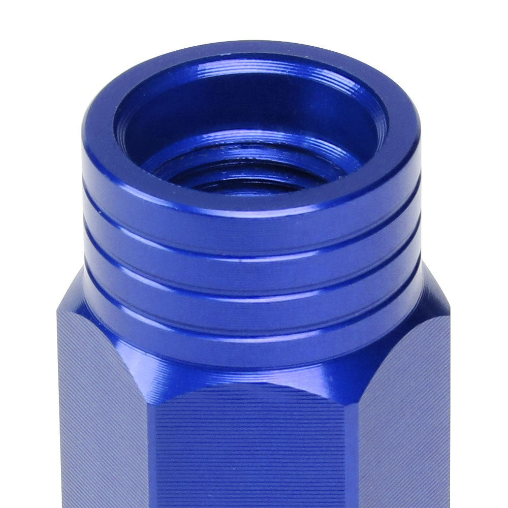 J2 Blue M12x1.25 Open Knurled End Acorn Tuner Lug Nuts