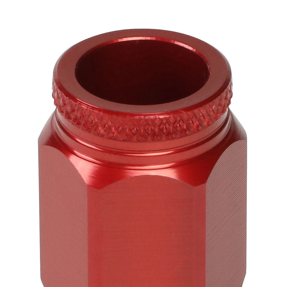 J2 Red M12x1.25 Open End Acorn Tuner Lug Nuts