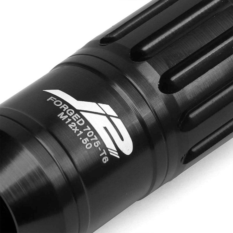 J2 Black Open End Acorn Tuner M12 x 1.50 20MM OD/50MM 16 Lug Nuts+4 Lock Nuts-Car & Truck Wheels-BuildFastCar