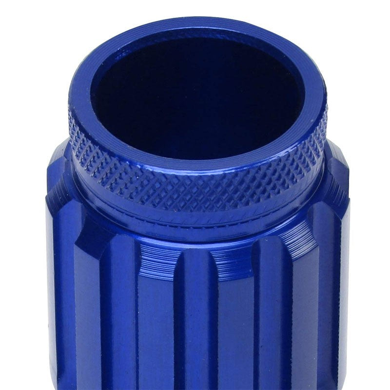 J2 Blue Open End Acorn Tuner M12 x 1.50 20MM OD/50MM 16 Lug Nuts+4 Lock Nuts-Car & Truck Wheels-BuildFastCar