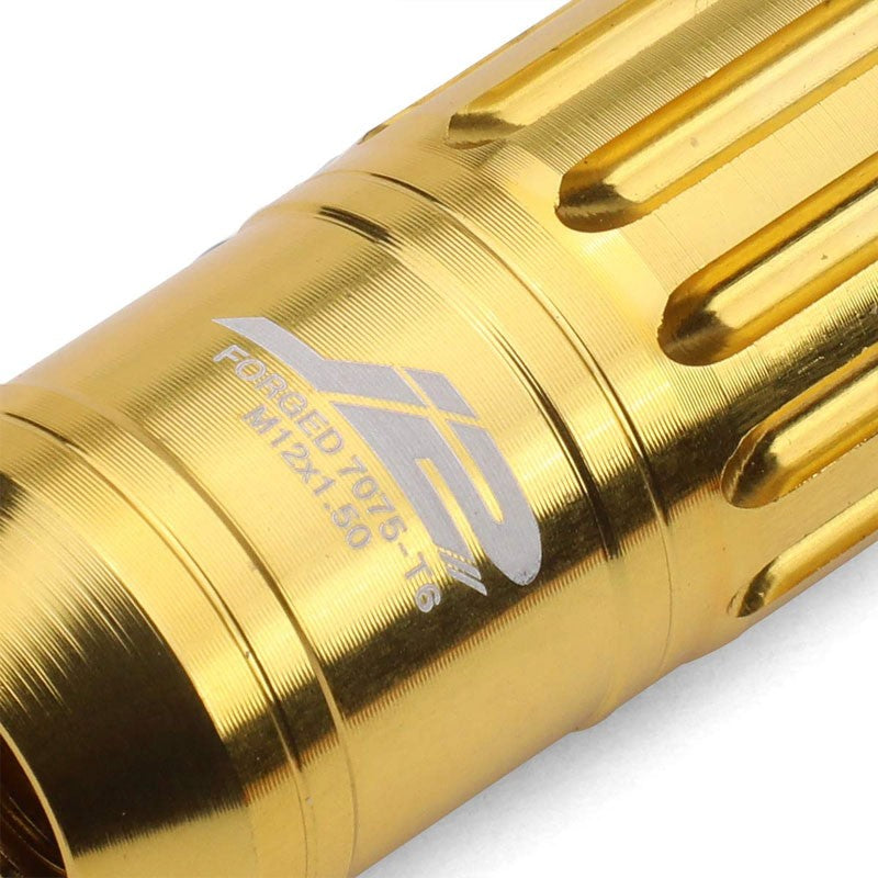 J2 Gold Open End Acorn Tuner M12 x 1.50 20MM OD/50MM 16 Lug Nuts+4 Lock Nuts-Car & Truck Wheels-BuildFastCar