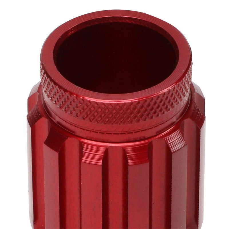 J2 Red Open End Acorn Tuner M12 x 1.50 20MM OD/50MM 16 Lug Nuts+4 Lock Nuts-Car & Truck Wheels-BuildFastCar
