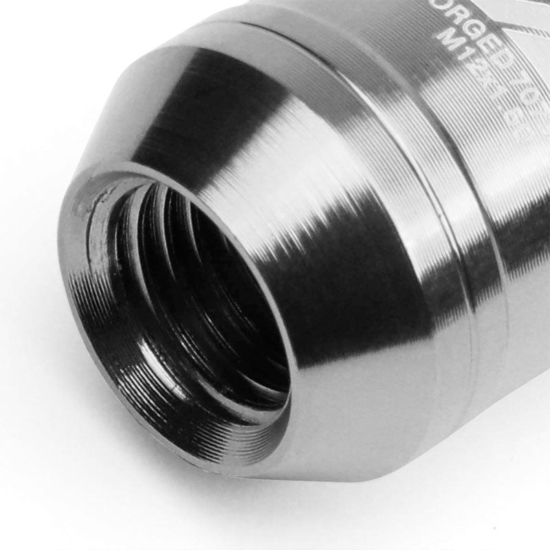 J2 Silver Open End Acorn Tuner M12 x 1.50 20MM OD/50MM 16 Lug Nuts+4 Lock Nuts-Car & Truck Wheels-BuildFastCar