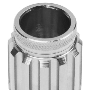 J2 Silver Open End Acorn Tuner M12 x 1.50 20MM OD/50MM 16 Lug Nuts+4 Lock Nuts-Car & Truck Wheels-BuildFastCar
