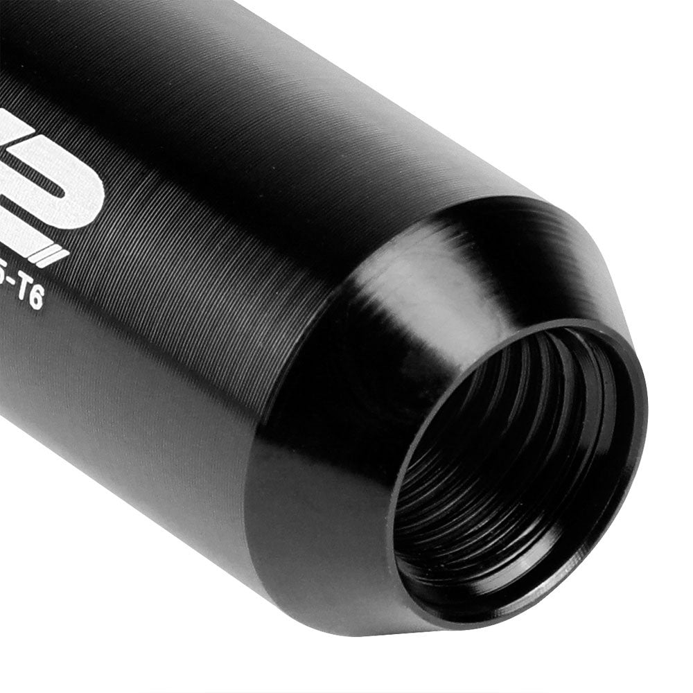 J2 Aluminum Black Open End Acorn Tuner Lug Nuts Conical Seat M12x1.25 T7-003-Car & Truck Wheels-BuildFastCar