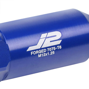 J2 Aluminum Blue Open End Acorn Tuner Lug Nuts Conical Seat M12x1.25 T7-003-Car & Truck Wheels-BuildFastCar