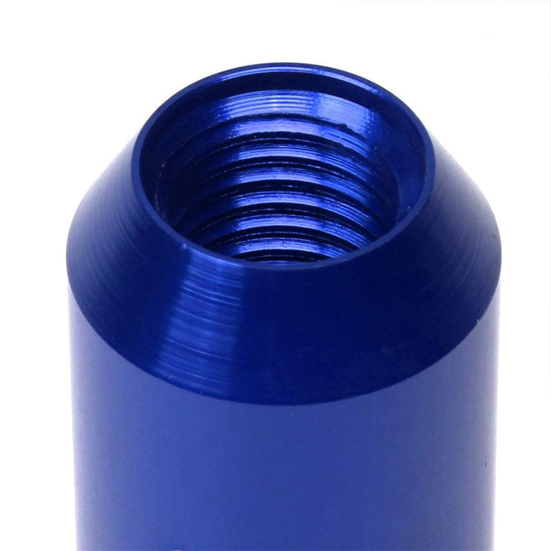 J2 Aluminum Blue Open End Acorn Tuner M12 x 1.50 20MM OD/60MM Height Lug Nuts-Car & Truck Wheels-BuildFastCar