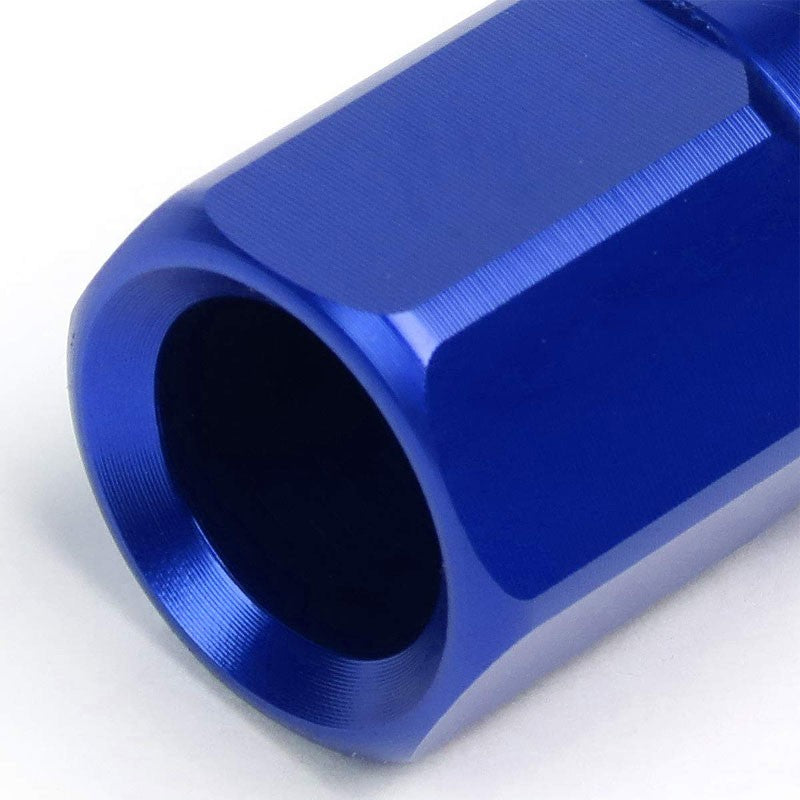 J2 Aluminum Blue Open End Acorn Tuner M12 x 1.50 20MM OD/60MM Height Lug Nuts-Car & Truck Wheels-BuildFastCar