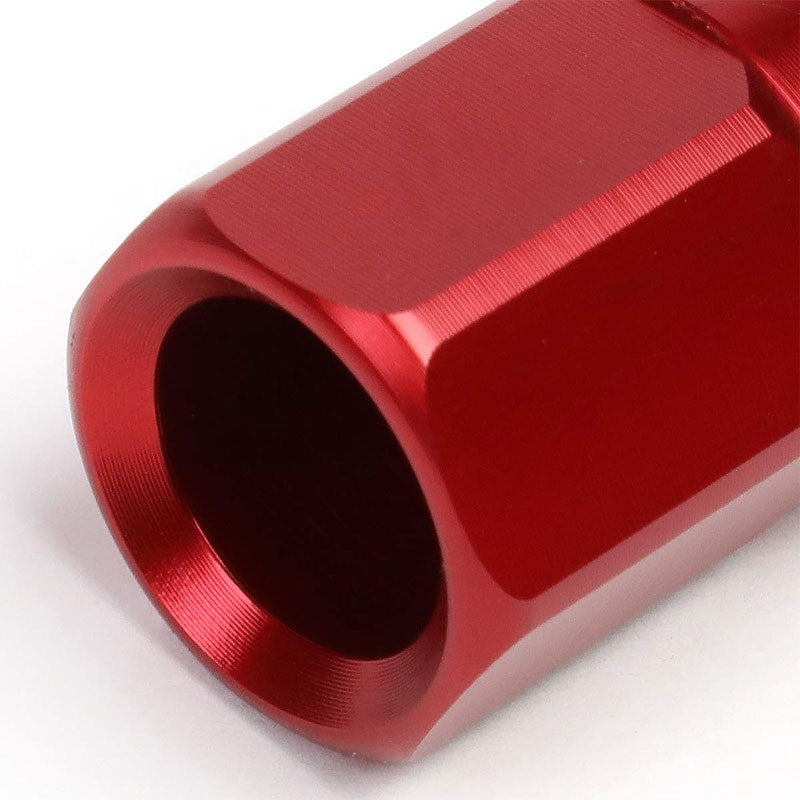 J2 Aluminum Red Open End Acorn Tuner M12 x 1.50 20MM OD/60MM Height Lug Nuts-Car & Truck Wheels-BuildFastCar