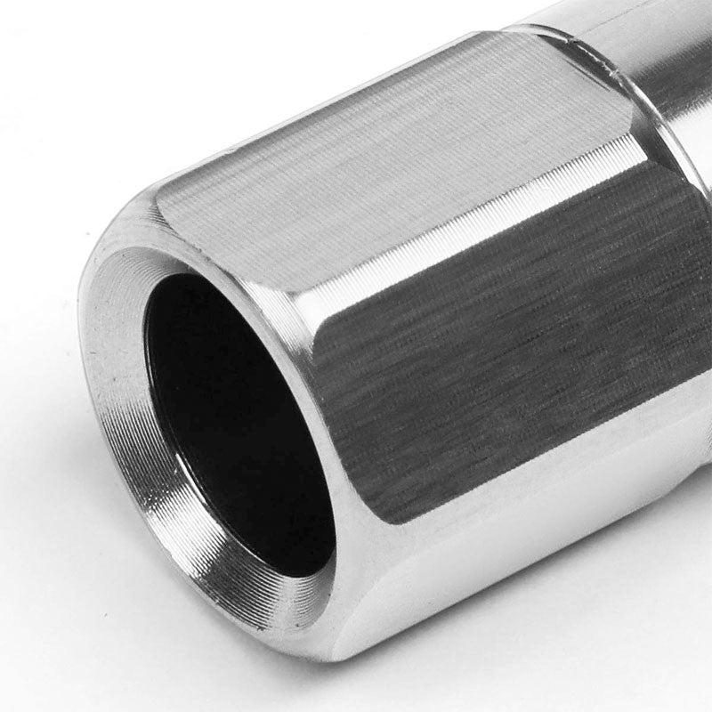 J2 Aluminum Silver Open End Acorn Tuner M12 x 1.50 20MM OD/60MM Height Lug Nuts-Car & Truck Wheels-BuildFastCar