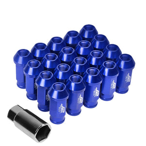 J2 Blue Open Knurled End Acorn Tuner Lug Nuts Conical Seat M12x1.25 T7-004