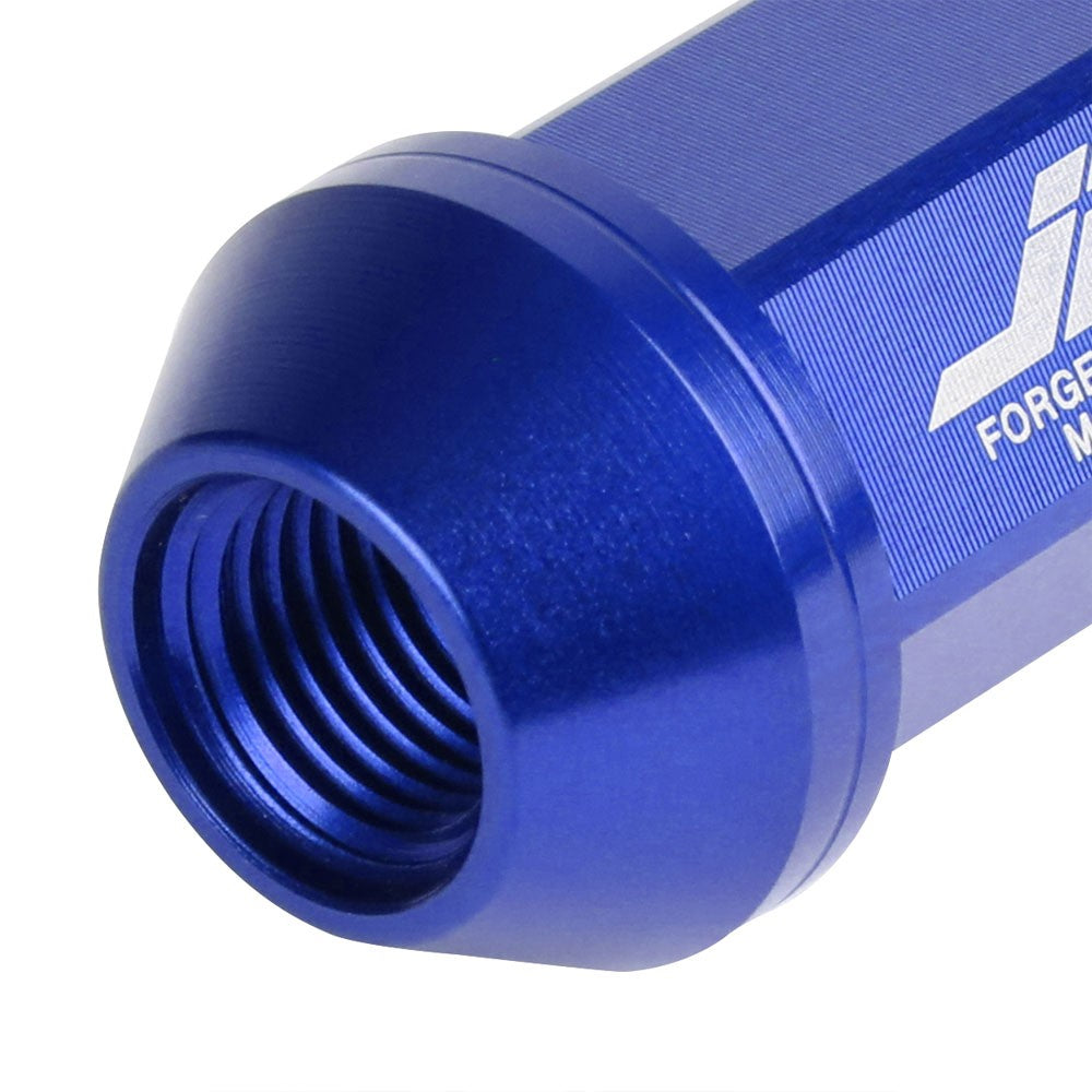 J2 Blue Open Knurled End Acorn Tuner Lug Nuts Conical Seat M12x1.25 T7-004-Car & Truck Wheels-BuildFastCar