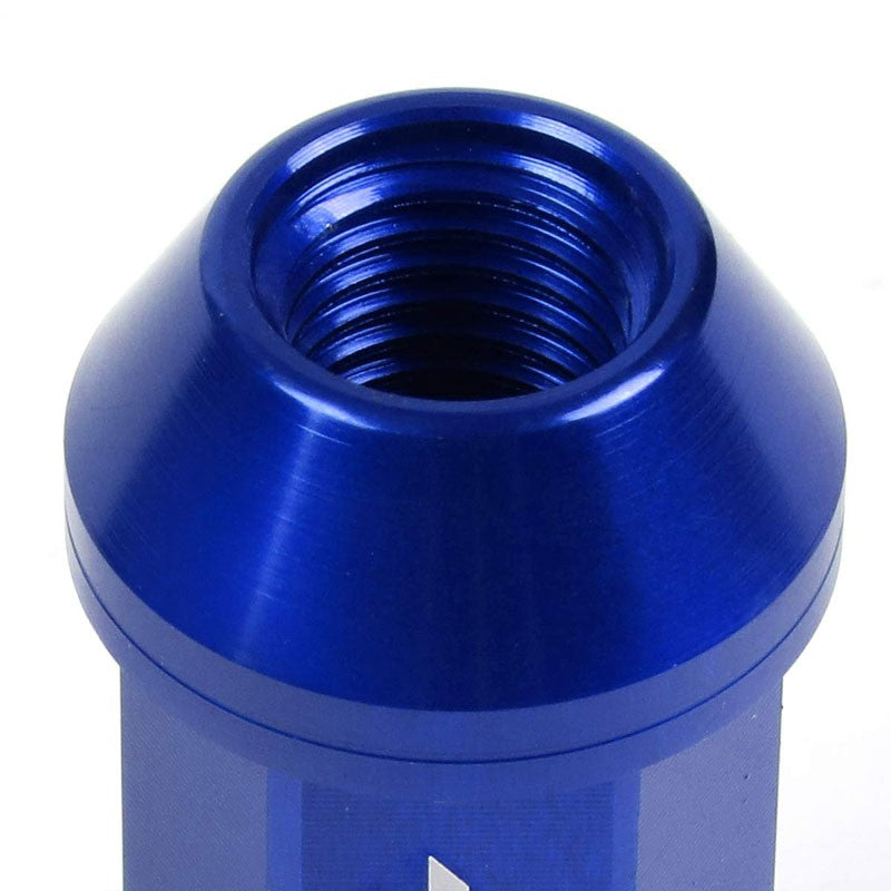 J2 Blue Open Knurled End Acorn Tuner M12 x 1.50 25MM OD/50MM Height Lug Nut Set-Car & Truck Wheels-BuildFastCar
