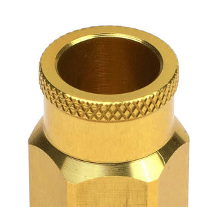 J2 Gold Open Knurled End Acorn Tuner M12 x 1.50 25MM OD/50MM Height Lug Nut Set-Car & Truck Wheels-BuildFastCar