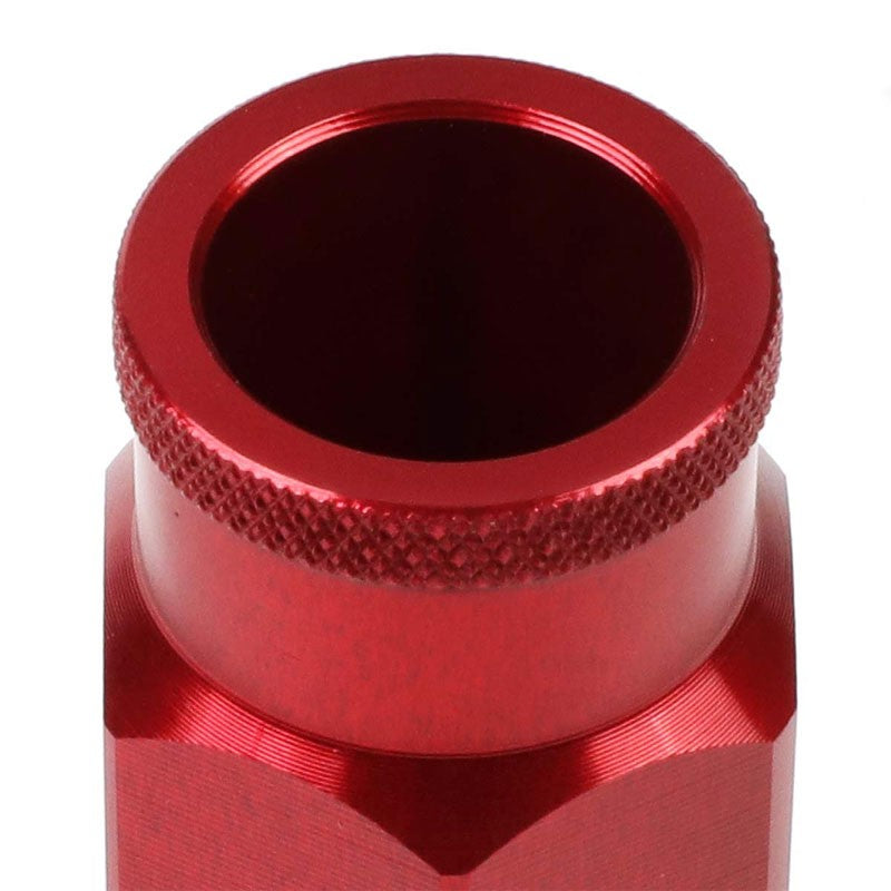 J2 Red Open Knurled End Acorn Tuner M12 x 1.50 25MM OD/50MM Height Lug Nut Set-Car & Truck Wheels-BuildFastCar