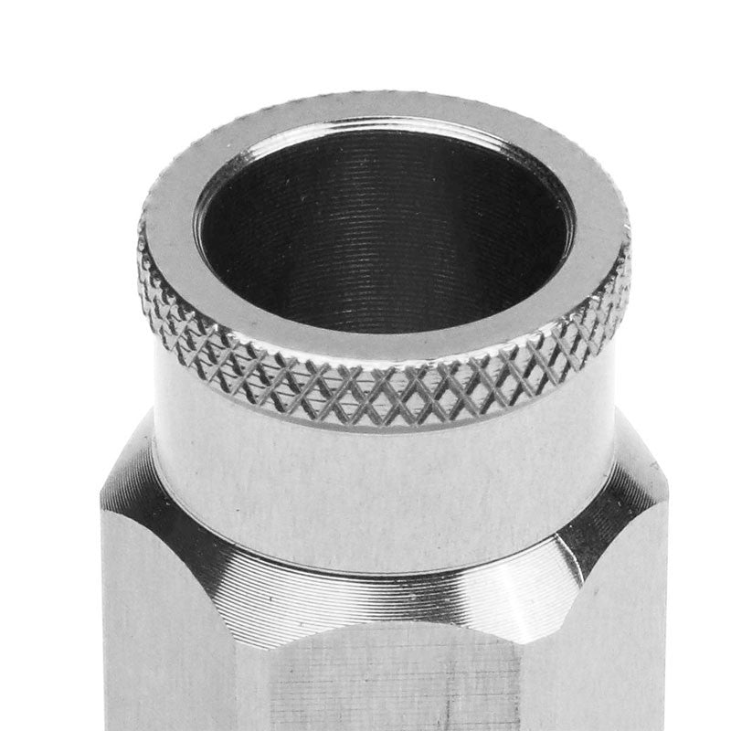 J2 Silver Open Knurled End Acorn Tuner M12 x 1.50 25MM OD/50MM Height Lug Nut-Car & Truck Wheels-BuildFastCar