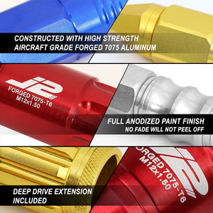 J2 Aluminum Black Close End Acorn Tuner Lug Nuts Conical Seat M12x1.25 T7-006-Car & Truck Wheels-BuildFastCar