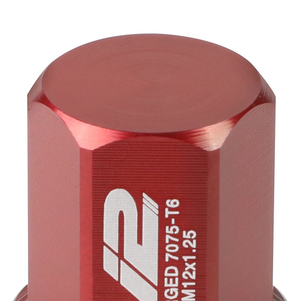 J2 Aluminum Red Close End Acorn Tuner Lug Nuts Conical Seat M12x1.25 T7-006-Car & Truck Wheels-BuildFastCar