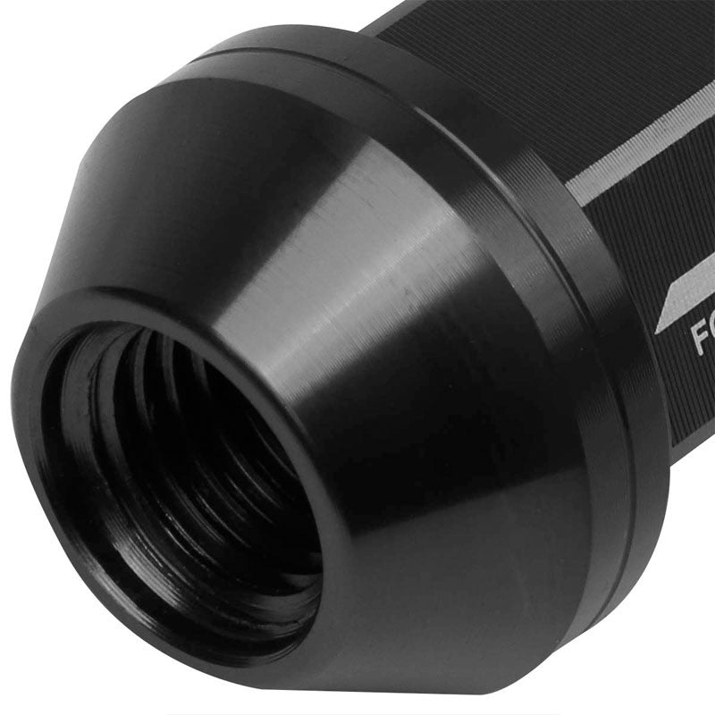 J2 Aluminum Black Close End Acorn Tuner M12 x 1.50 25MM OD/35MM Height Lug Nuts-Car & Truck Wheels-BuildFastCar