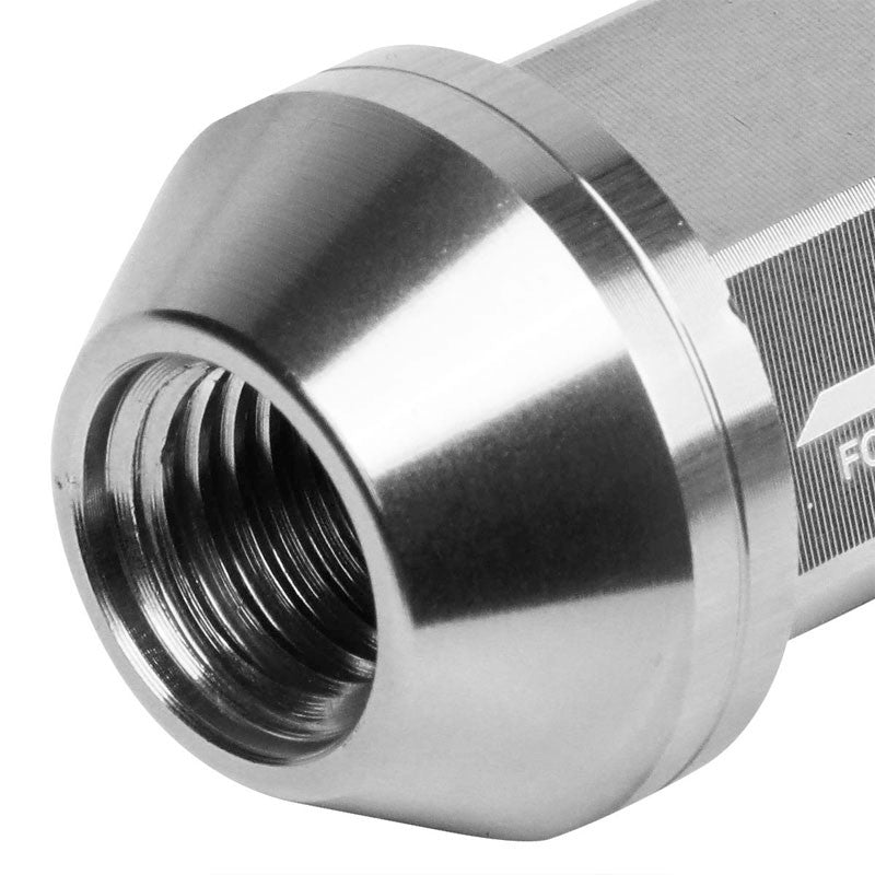 J2 Aluminum Silver Close End Acorn Tuner M12 x 1.50 25MM OD/35MM Height Lug Nuts-Car & Truck Wheels-BuildFastCar