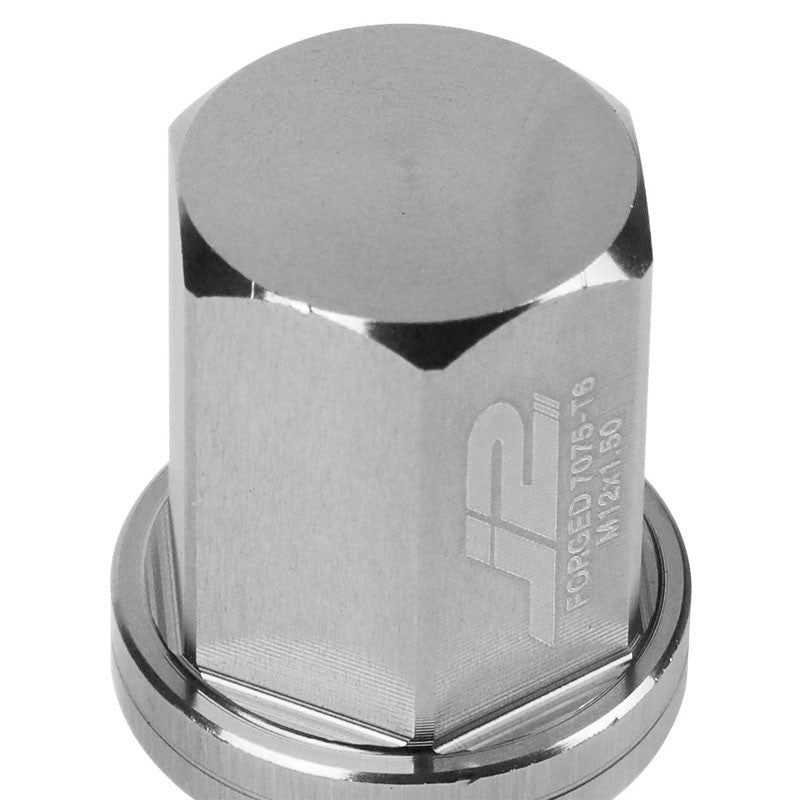 J2 Aluminum Silver Close End Acorn Tuner M12 x 1.50 25MM OD/35MM Height Lug Nuts-Car & Truck Wheels-BuildFastCar