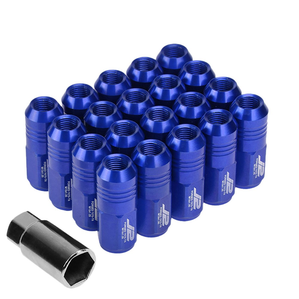 J2 Aluminum Blue Close End Acorn Tuner Lug Nuts Conical Seat M12x1.25 T7-007