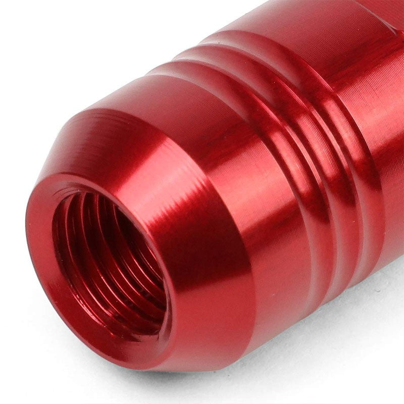 J2 Aluminum Red Close End Acorn Tuner M12 x 1.50 20MM OD/50MM Height Lug Nuts-Car & Truck Wheels-BuildFastCar