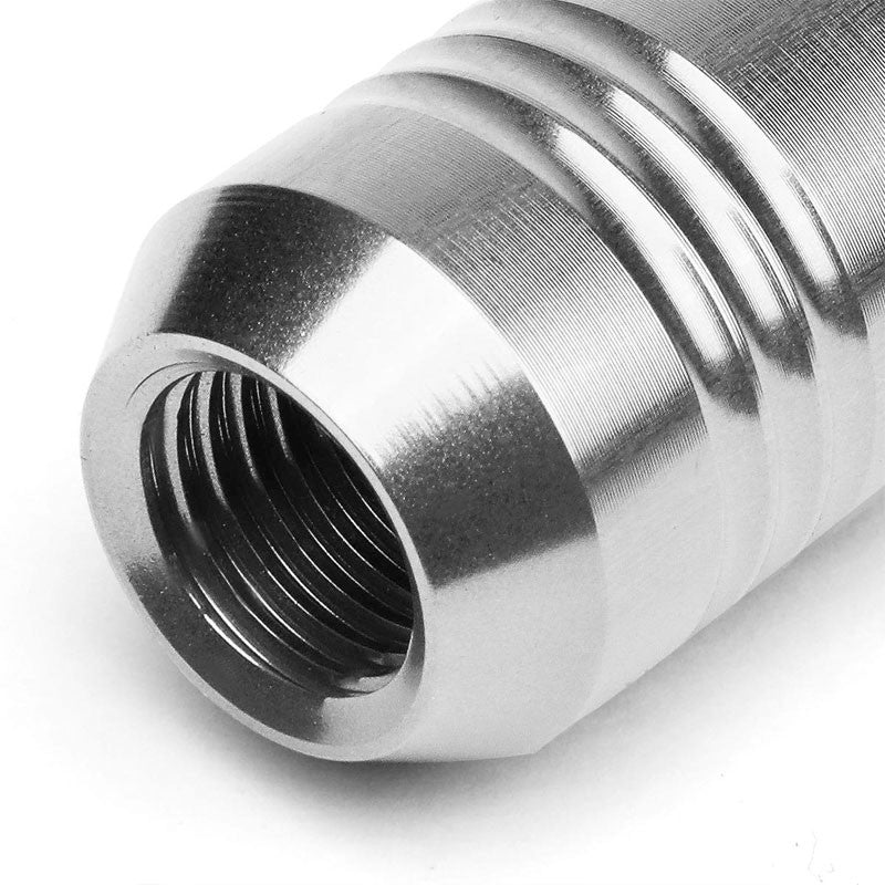 J2 Aluminum Silver Close End Acorn Tuner M12 x 1.50 20MM OD/50MM Height Lug Nuts-Car & Truck Wheels-BuildFastCar