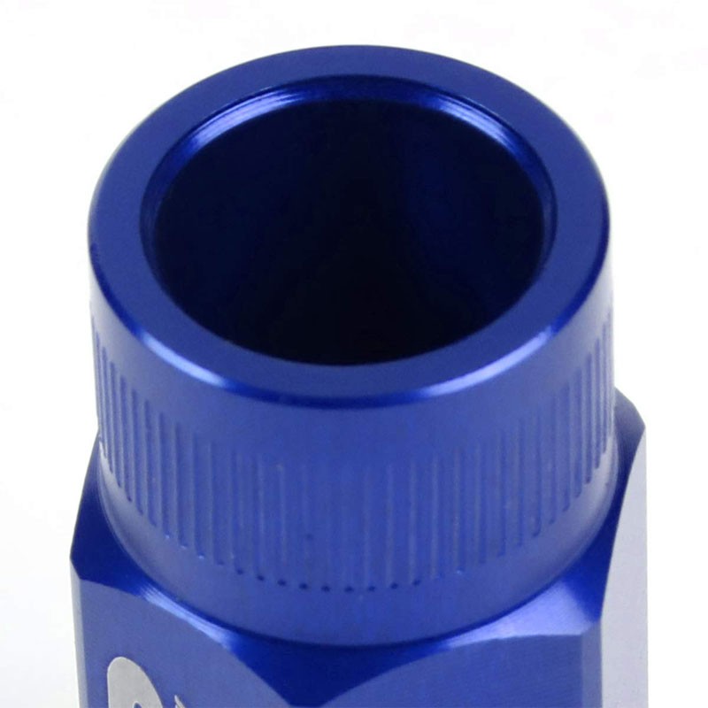 J2 Aluminum Blue Open Knurled End Acorn Tuner M12 x 1.50 24MM OD/44MM Lug Nuts-Car & Truck Wheels-BuildFastCar