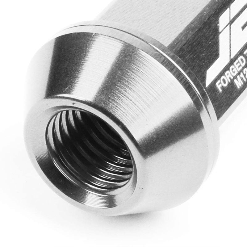 J2 Aluminum Silver Open Knurled End Acorn Tuner M12 x 1.50 24MM OD/44MM Lug Nuts-Car & Truck Wheels-BuildFastCar