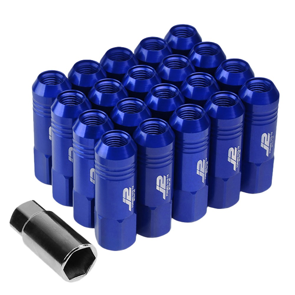 J2 Aluminum Blue Open End Acorn Tuner Lug Nuts Conical Seat M12x1.25 T7-009