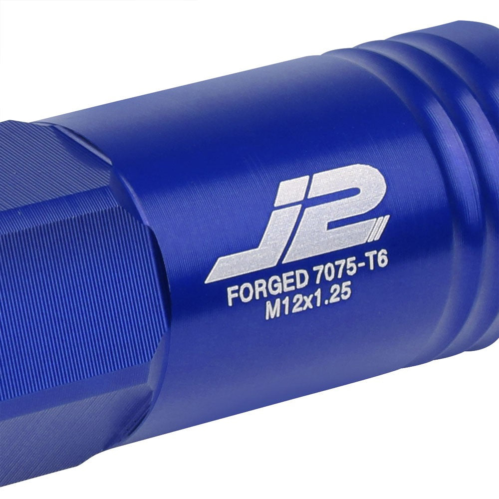 J2 Aluminum Blue Open End Acorn Tuner Lug Nuts Conical Seat M12x1.25 T7-009-Car & Truck Wheels-BuildFastCar