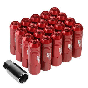 J2 Aluminum Red Open End Acorn Tuner Lug Nuts Conical Seat M12x1.25 T7-009