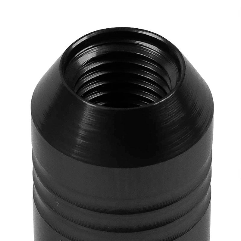 J2 Aluminum Black Open Top Acorn Tuner M12 x 1.50 20MM OD/60MM Height Lug Nuts-Car & Truck Wheels-BuildFastCar