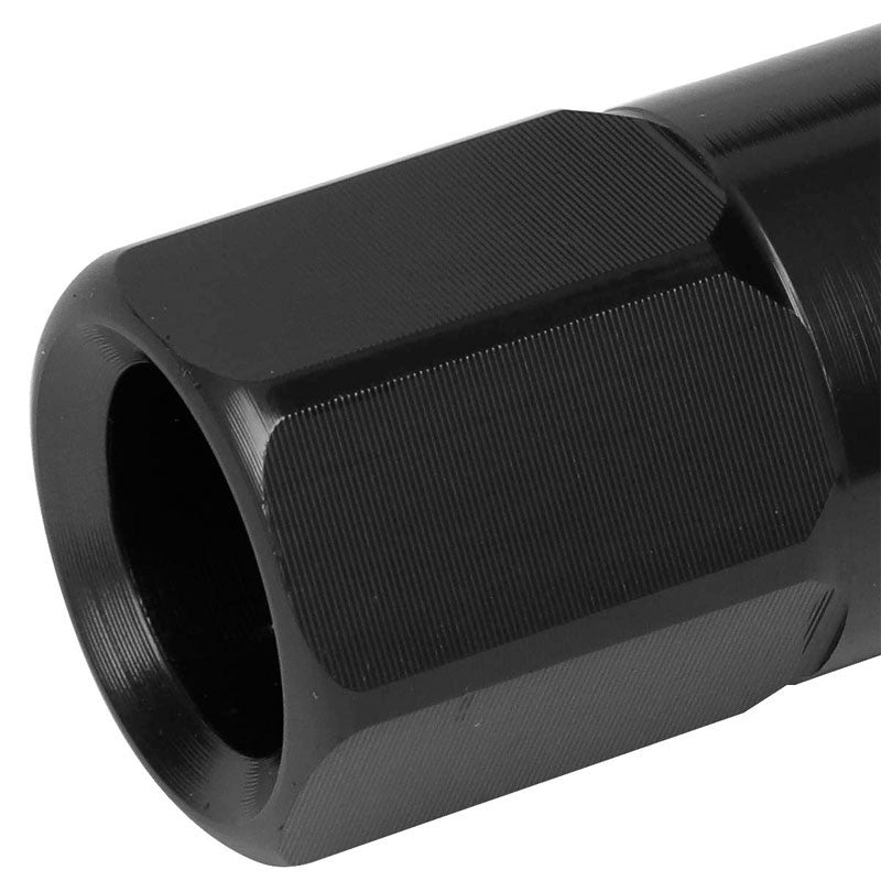 J2 Aluminum Black Open Top Acorn Tuner M12 x 1.50 20MM OD/60MM Height Lug Nuts-Car & Truck Wheels-BuildFastCar