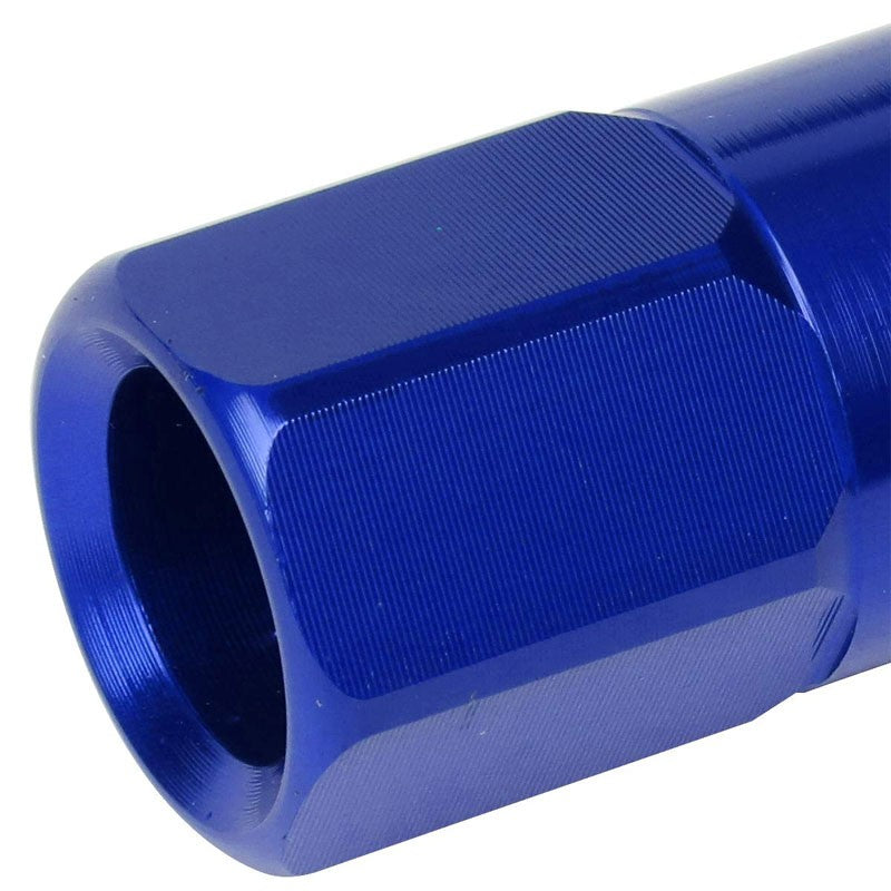 J2 Aluminum Blue Open Top Acorn Tuner M12 x 1.50 20MM OD/60MM Height Lug Nuts-Car & Truck Wheels-BuildFastCar