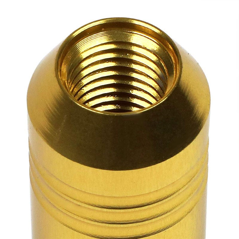 J2 Aluminum Gold Open Top Acorn Tuner M12 x 1.50 20MM OD/60MM Height Lug Nuts-Car & Truck Wheels-BuildFastCar