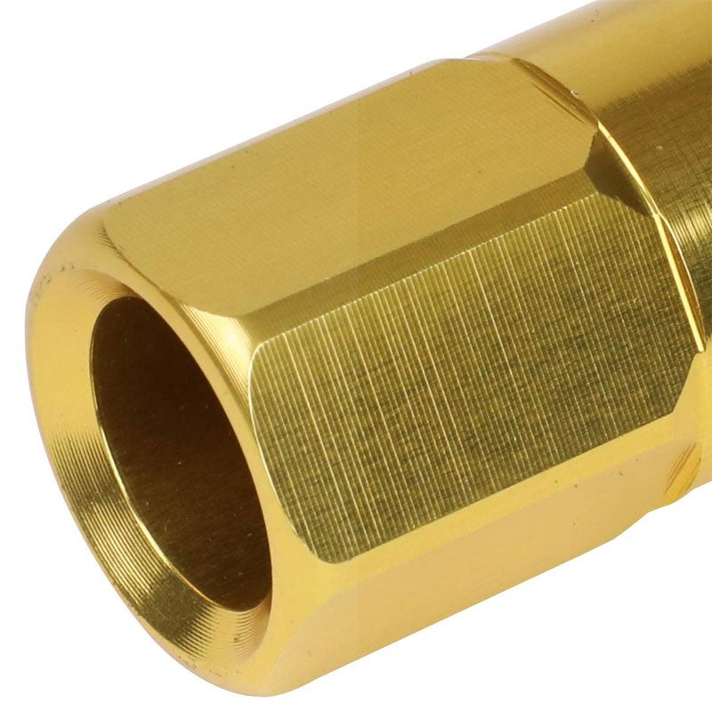 J2 Aluminum Gold Open Top Acorn Tuner M12 x 1.50 20MM OD/60MM Height Lug Nuts-Car & Truck Wheels-BuildFastCar