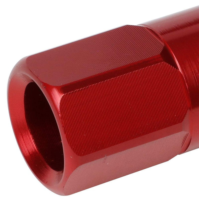 J2 Aluminum Red Open Top Acorn Tuner M12 x 1.50 20MM OD/60MM Height Lug Nuts-Car & Truck Wheels-BuildFastCar