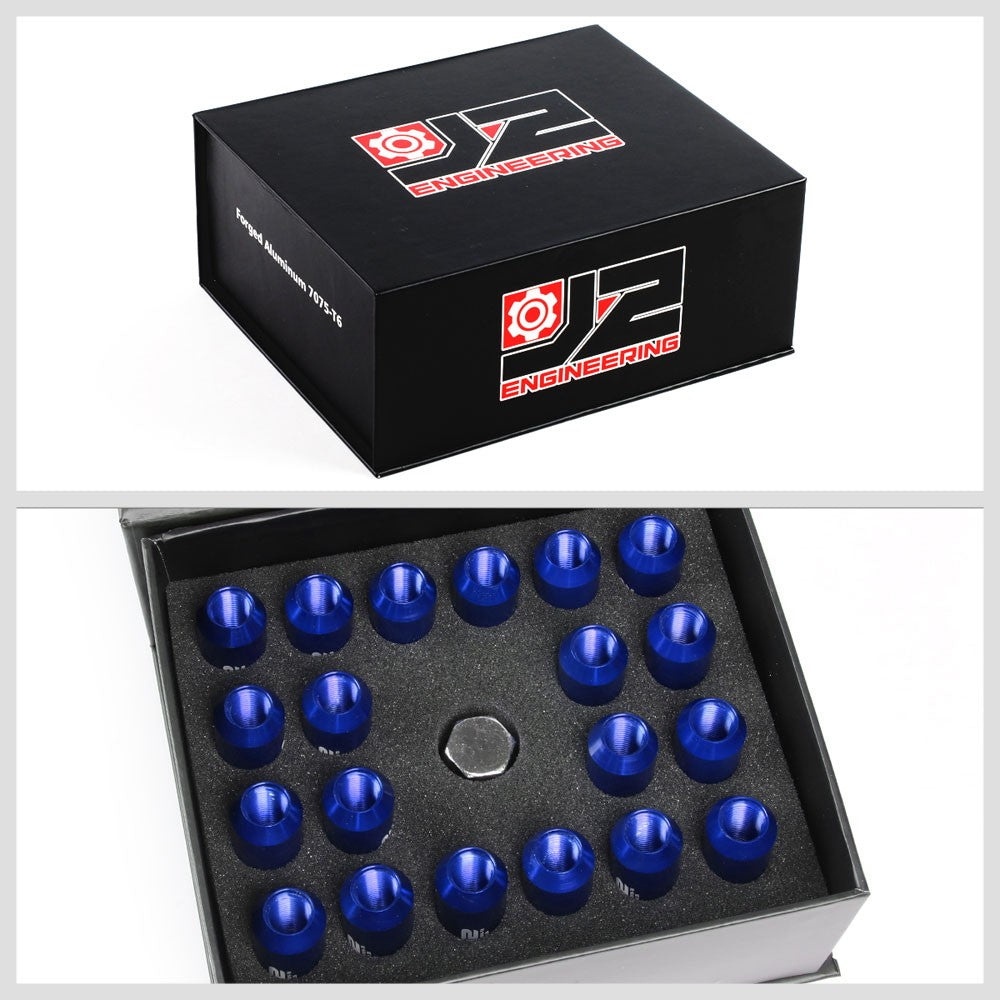 J2 Blue M12x1.25 Open End Acorn Tuner Lug Nuts