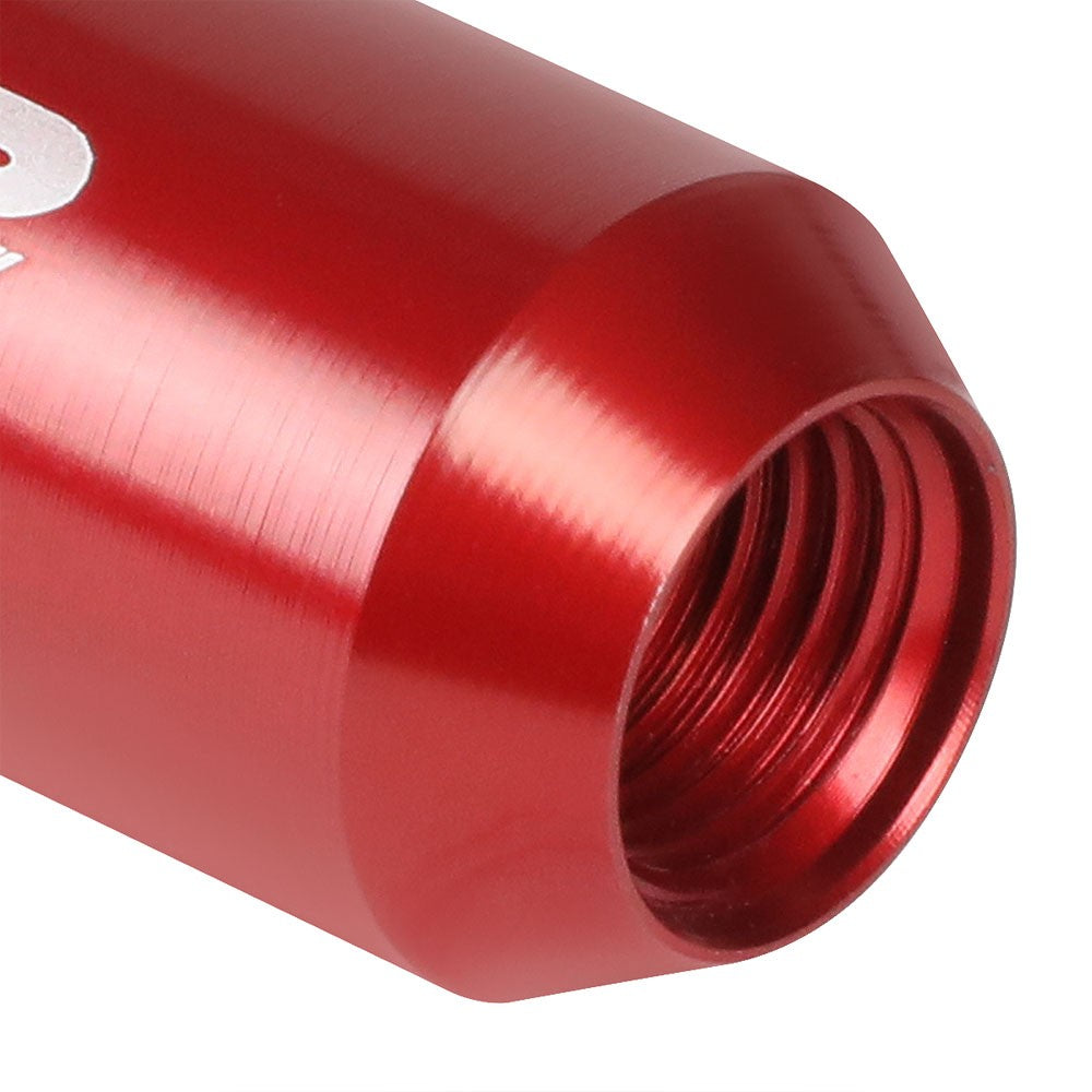 J2 Red M12x1.25 Open End Acorn Tuner Lug Nuts