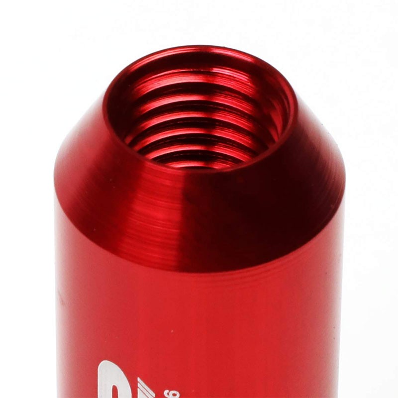 J2 Red Open End Acorn Tuner M12 x 1.50 20MM OD/60MM 16 Lug Nuts+4 Lock Nuts-Car & Truck Wheels-BuildFastCar