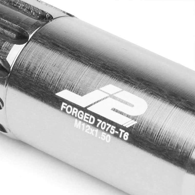 J2 Silver Open End Acorn Tuner M12 x 1.50 20MM OD/60MM 16 Lug Nuts+4 Lock Nuts-Car & Truck Wheels-BuildFastCar