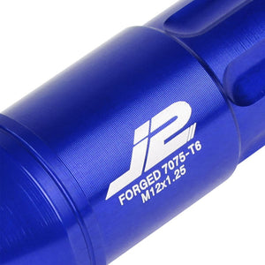J2 Aluminum Blue Open End Spline Acorn Lug Nuts Conical Seat M12x1.25 T7-011-Car & Truck Wheels-BuildFastCar