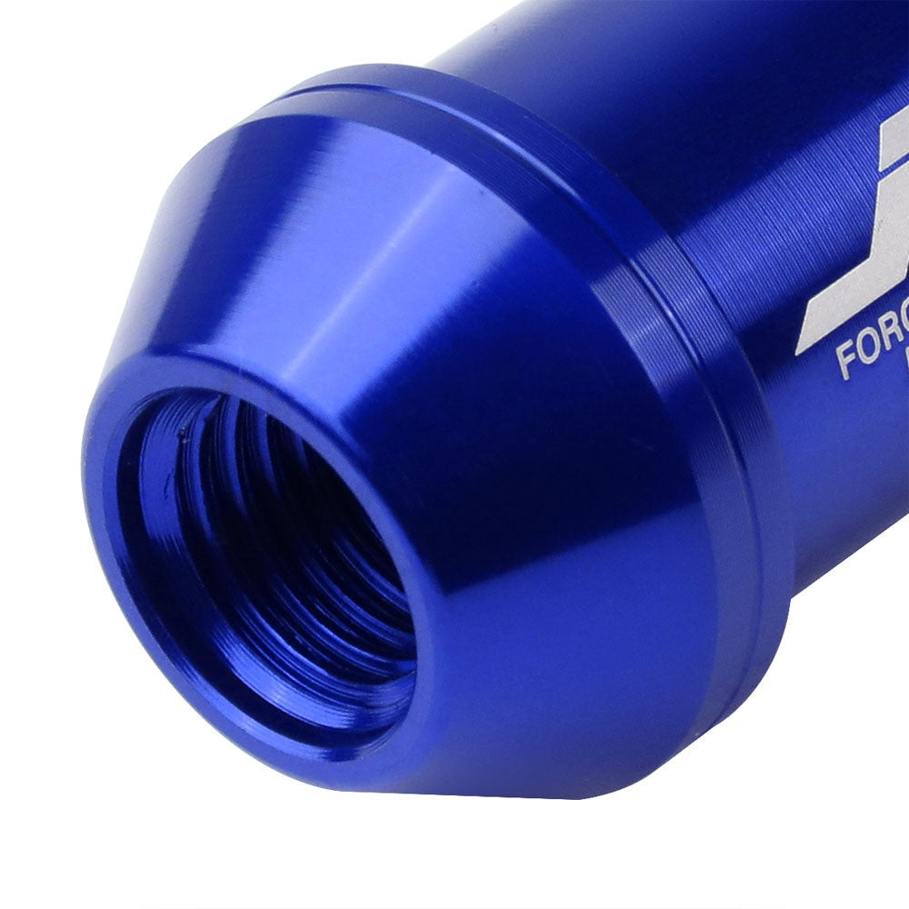 J2 Aluminum Blue Open End Spline Acorn Lug Nuts Conical Seat M12x1.25 T7-011-Car & Truck Wheels-BuildFastCar