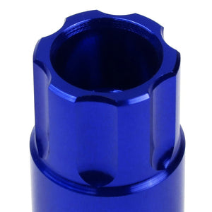 J2 Aluminum Blue Open End Spline Acorn Lug Nuts Conical Seat M12x1.25 T7-011-Car & Truck Wheels-BuildFastCar