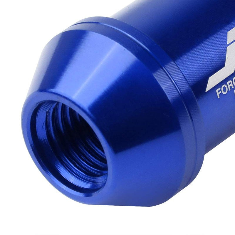 J2 Aluminum Blue Open End Spline Acorn M12 x 1.50 25MM OD/50MM Height Lug Nuts-Car & Truck Wheels-BuildFastCar