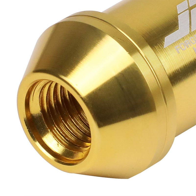 J2 Aluminum Gold Open End Spline Acorn M12 x 1.50 25MM OD/50MM Height Lug Nuts-Car & Truck Wheels-BuildFastCar