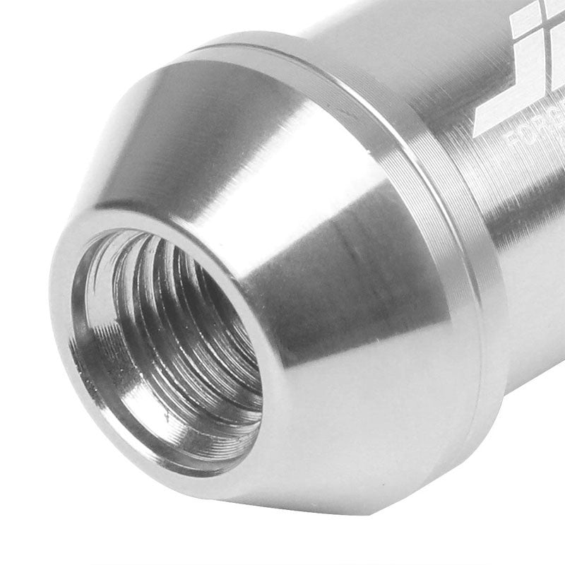 J2 Aluminum Silver Open End Spline Acorn M12 x 1.50 25MM OD/50MM Height Lug Nuts-Car & Truck Wheels-BuildFastCar